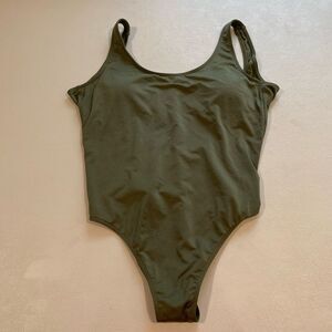Abercrombie & Fitch Olive Green One Piece Bodysuit Swimsuit Size Medium